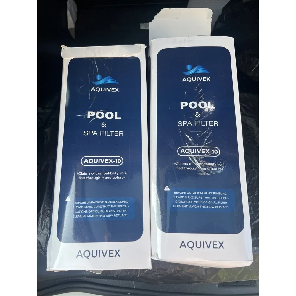 Aquivex-10 Pool & Spa Filter Cartridge New Sealed Trilobal Filtration Fabric X2